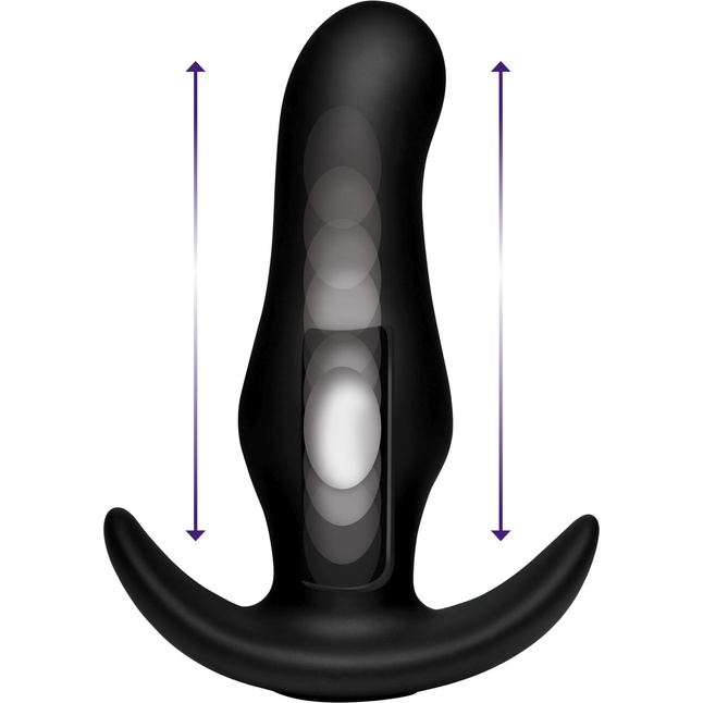 Черная анальная вибропробка Kinetic Thumping 7X Prostate Anal Plug - 13,3 см - Thump It