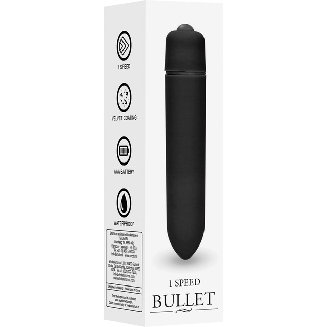 Черная вибропуля Speed Bullet - 9,3 см - Be Good Tonight. Фотография 6.