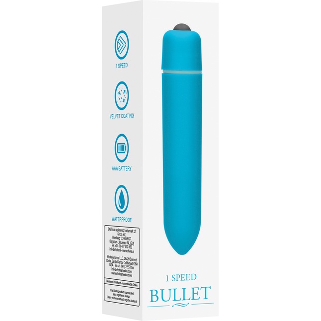 Голубая вибропуля Speed Bullet - 9,3 см - Be Good Tonight. Фотография 6.