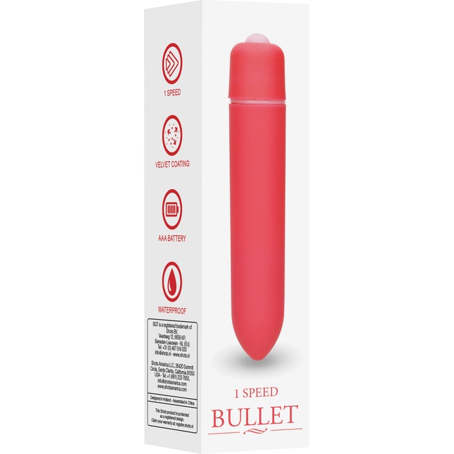 Красная вибропуля Speed Bullet - 9,3 см - Be Good Tonight. Фотография 6.