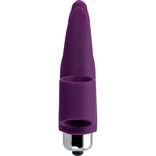 Фиолетовая вибронасадка на палец JOS Tessy - 9,5 см. Фотография 6.