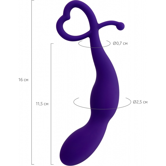 Фиолетовый анальный стимулятор Wlap - 16 см - ToDo. Фотография 2.