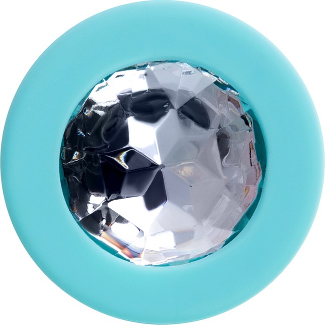 Мятная анальная втулка Brilliant с прозрачным кристаллом - 8 см - ToDo. Фотография 4.