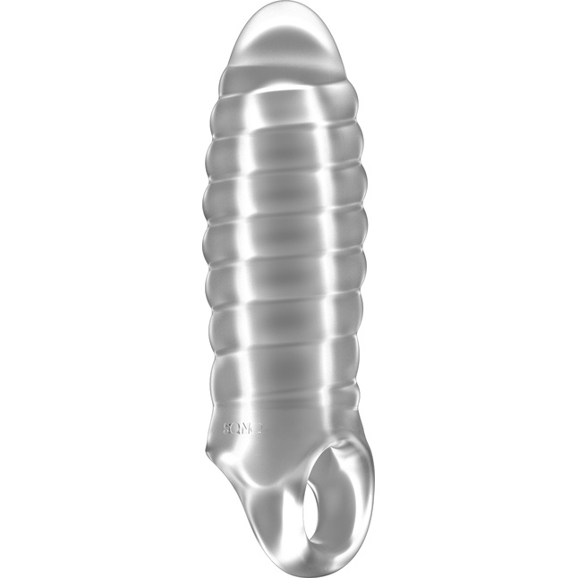 Прозрачная насадка на пенис закрытого типа N 36 Stretchy Thick Penis Extension - 15,2 см - Sono