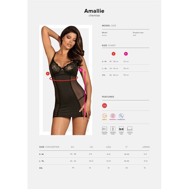 Облегающая сорочка Amallie - Sexy. Фотография 5.