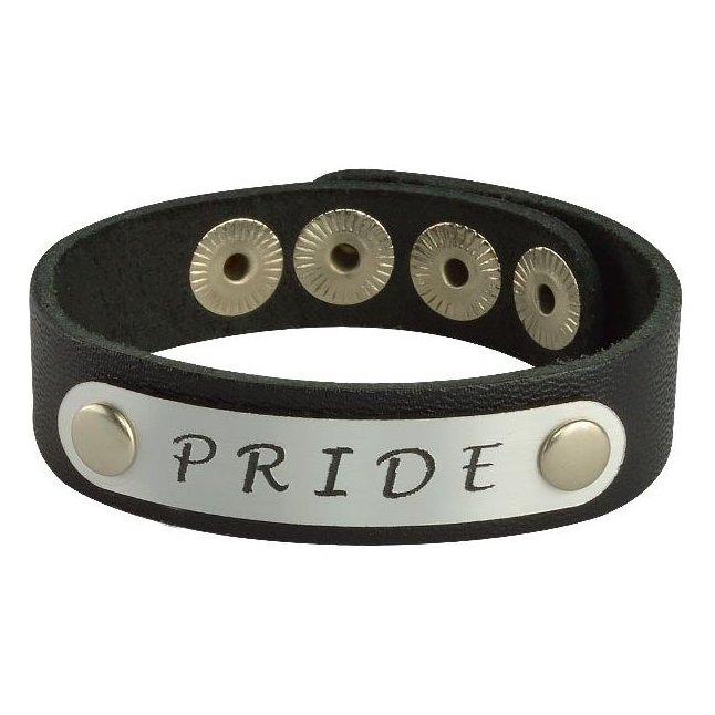 Кожаный браслет PRIDE - BDSM accessories