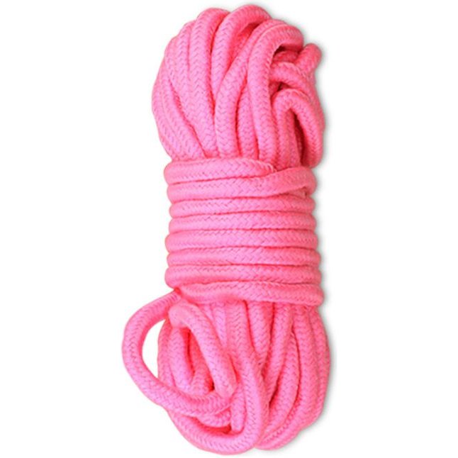 Розовая верёвка для любовных игр - 10 м