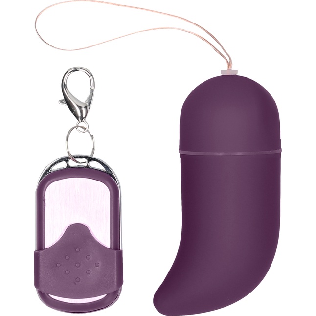 Фиолетовое виброяйцо Medium Wireless Vibrating G-Spot Egg с пультом - 7,5 см - Shots Toys