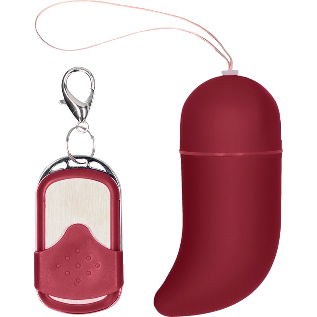 Красное виброяйцо Medium Wireless Vibrating G-Spot Egg с пультом - 7,5 см - Shots Toys
