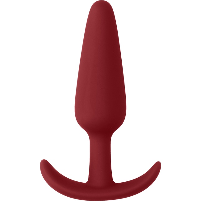 Красная анальная пробка для ношения Slim Butt Plug - 8,3 см - Shots Toys
