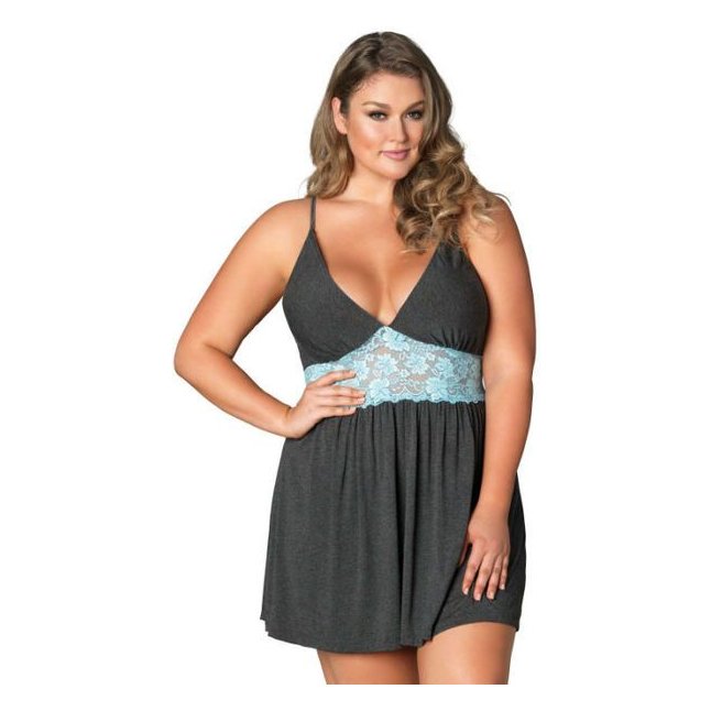 Ночная рубашка с кружевной вставкой Jersey Lace Slipdress