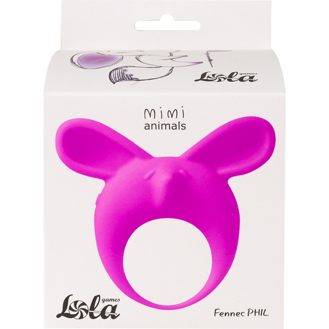Фиолетовое эрекционное кольцо Fennec Phil - MiMi Animals. Фотография 2.