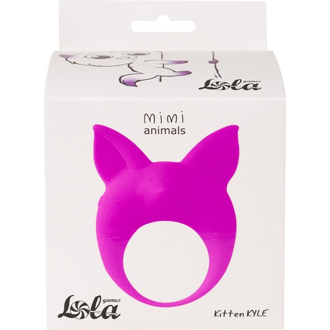Фиолетовое эрекционное кольцо Kitten Kyle - MiMi Animals. Фотография 2.