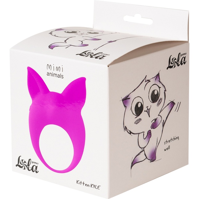 Фиолетовое эрекционное кольцо Kitten Kyle - MiMi Animals. Фотография 3.