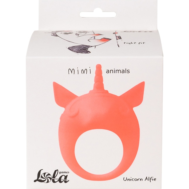 Оранжевое эрекционное кольцо Unicorn Alfie - MiMi Animals. Фотография 2.