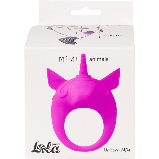 Фиолетовое эрекционное кольцо Unicorn Alfie - MiMi Animals. Фотография 2.
