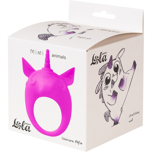 Фиолетовое эрекционное кольцо Unicorn Alfie - MiMi Animals. Фотография 3.