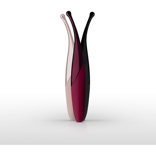 Черный точечный вибромассажер Senzi Vibrator - 14,7 см. Фотография 3.