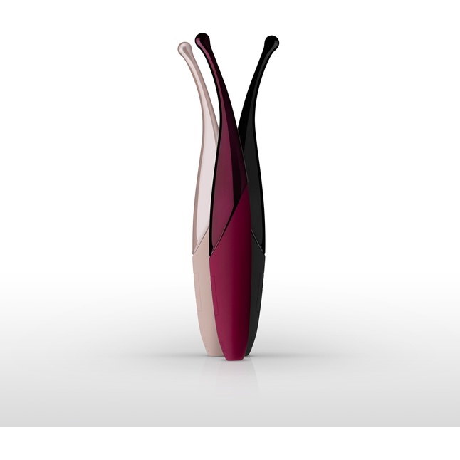 Розовый точечный вибромассажер Senzi Vibrator - 14,7 см. Фотография 4.