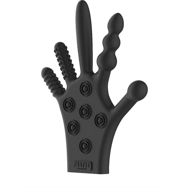 Черная стимулирующая перчатка Stimulation Glove - Fist It. Фотография 2.