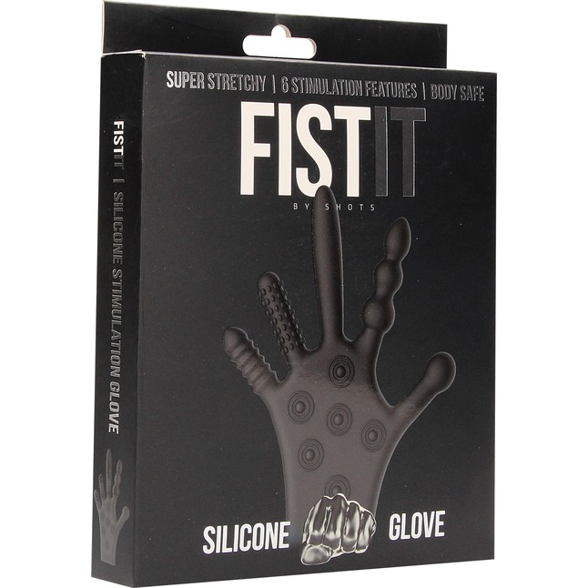 Черная стимулирующая перчатка Stimulation Glove - Fist It. Фотография 4.