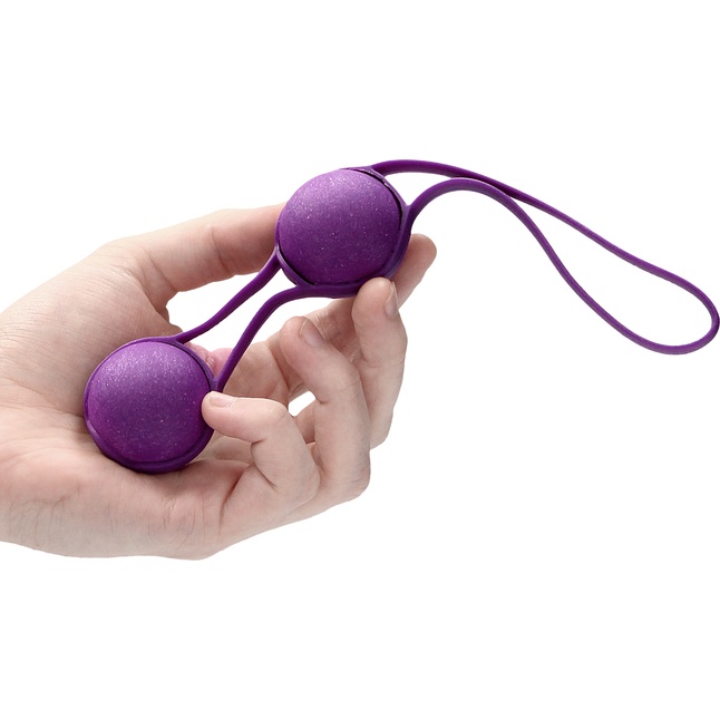 Фиолетовые вагинальные шарики Geisha со шнурком - Natural Pleasure. Фотография 2.