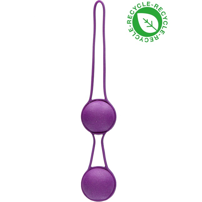 Фиолетовые вагинальные шарики Geisha со шнурком - Natural Pleasure