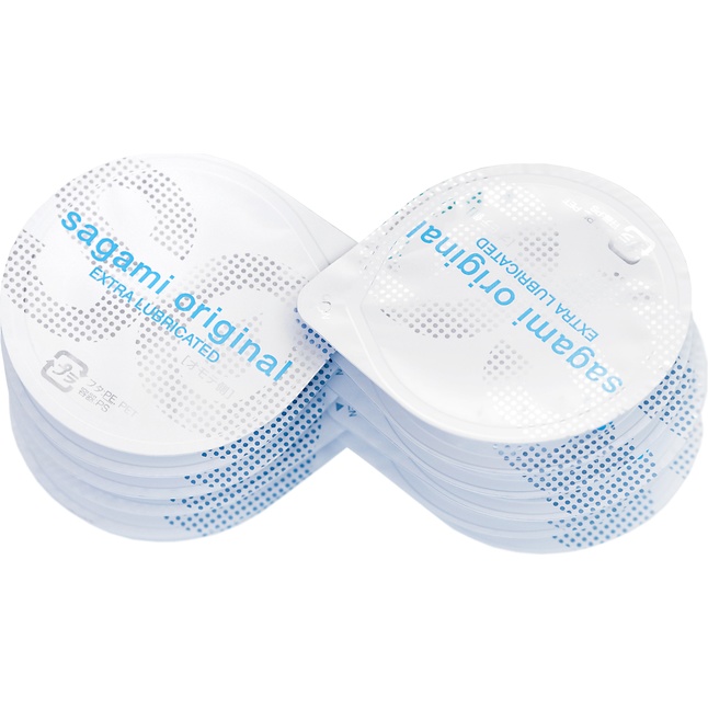 Ультратонкие презервативы Sagami Original 0.02 Extra Lub с увеличенным количеством смазки - 12 шт. Фотография 4.