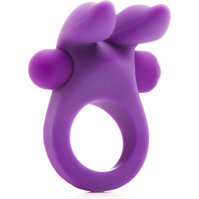 Фиолетовое эрекционное виброкольцо Rabbit Cockring - Shots Toys