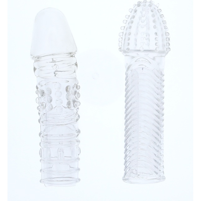 Комплект из 2 прозрачных насадок на пенис PENIS EXTENDER PACK - MenzStuff
