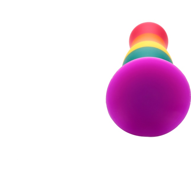 Разноцветная анальная пробка COLOURFUL PLUG - 12,5 см - Colourful love. Фотография 3.
