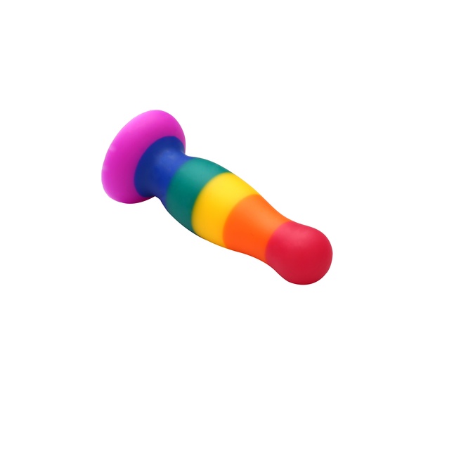 Разноцветная анальная пробка COLOURFUL PLUG - 12,5 см - Colourful love. Фотография 4.