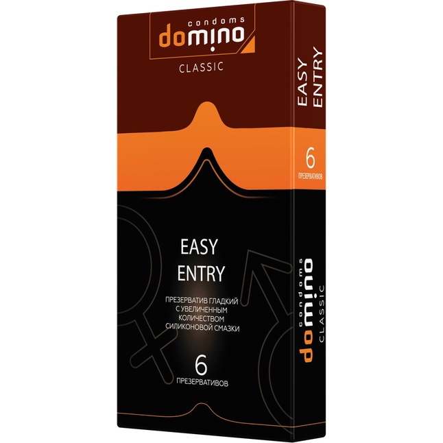 Презервативы с увеличенным количеством смазки DOMINO Classic Easy Entry - 6 шт - Domino Classic