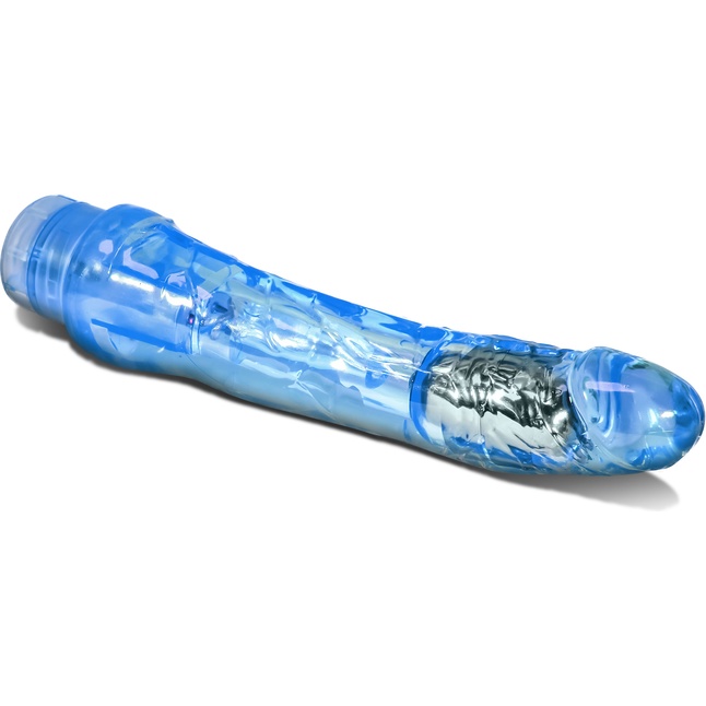 Голубой вибратор-реалистик Mambo Vibe - 22,8 см - Naturally Yours. Фотография 2.