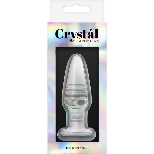 Стеклянная пробка Crystal Tapered Plug Small - 8,4 см - Crystal. Фотография 2.