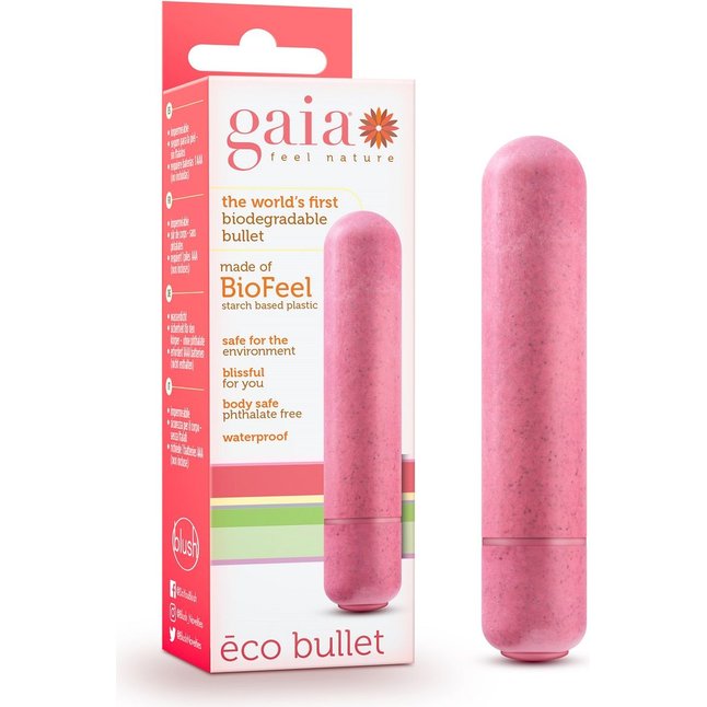 Коралловая вибропуля Eco Bullet - Gaia. Фотография 2.
