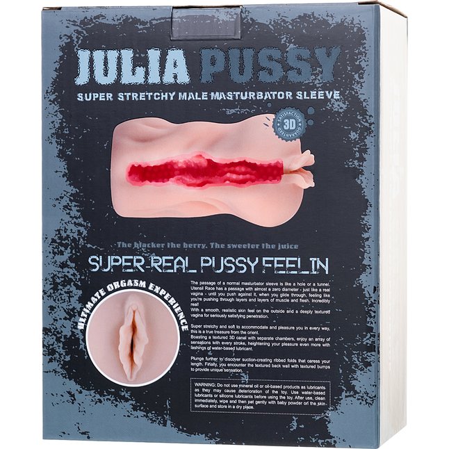 Телесный мастурбатор-вагина Julia. Фотография 8.