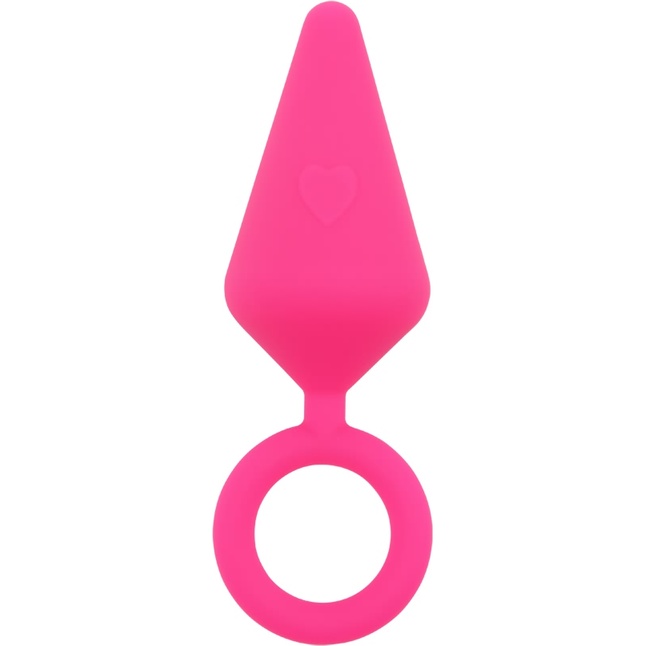 Розовая анальная пробка с кольцом Candy Plug S - 7,1 см - Sweet Breeze. Фотография 2.
