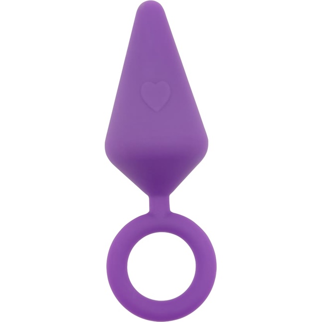 Фиолетовая анальная пробка с кольцом Candy Plug S - 7,1 см - Sweet Breeze. Фотография 2.