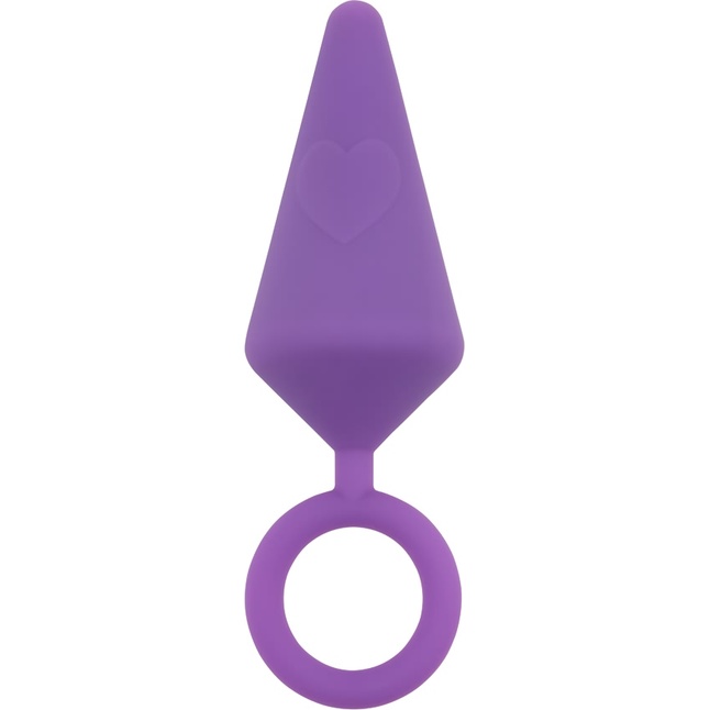 Фиолетовая анальная пробка с кольцом Candy Plug L - 13,2 см - Sweet Breeze. Фотография 2.
