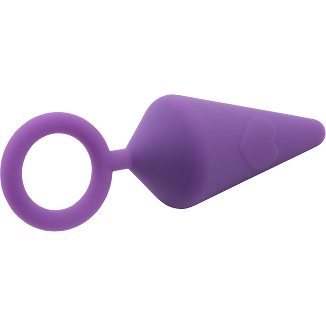 Фиолетовая анальная пробка с кольцом Candy Plug L - 13,2 см - Sweet Breeze. Фотография 4.