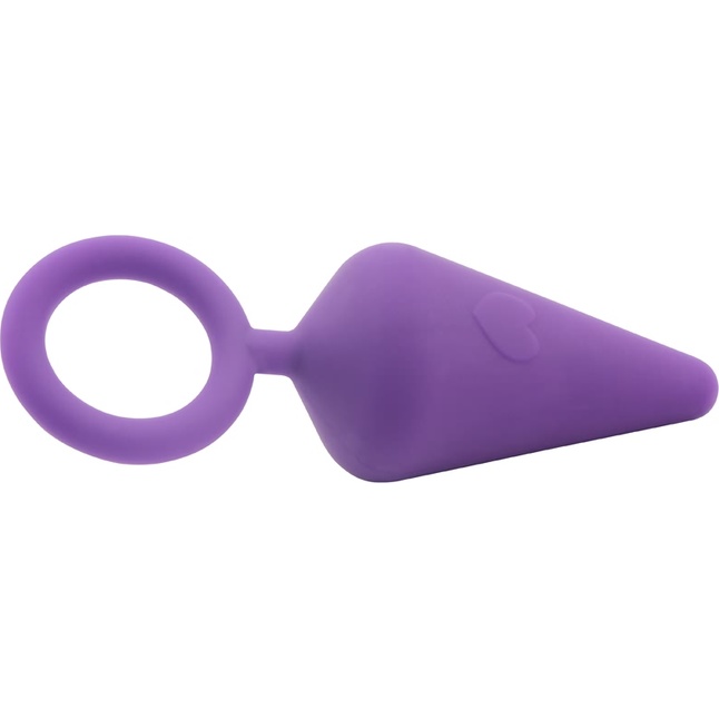 Фиолетовая анальная пробка с кольцом Candy Plug M - 10,1 см - Sweet Breeze. Фотография 4.