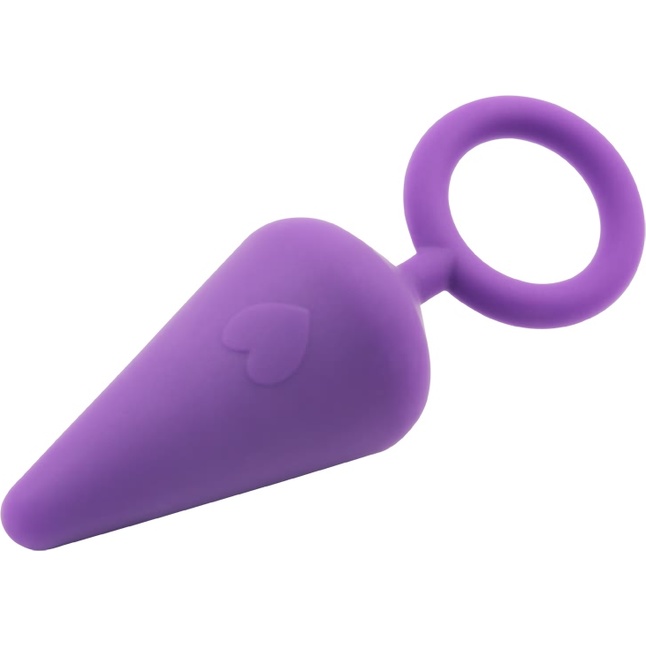 Фиолетовая анальная пробка с кольцом Candy Plug M - 10,1 см - Sweet Breeze. Фотография 5.