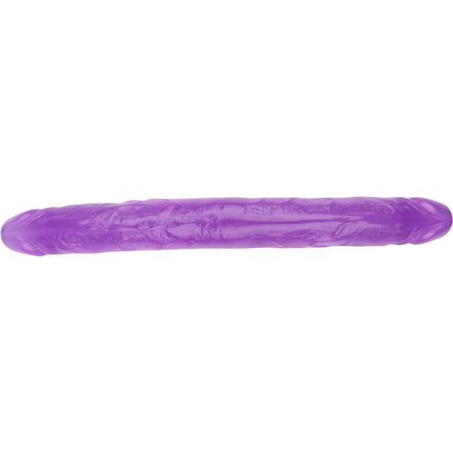 Фиолетовый двусторонний фаллоимитатор 12.8 Inch Dildo - 32,5 см - Hi-Rubber. Фотография 2.
