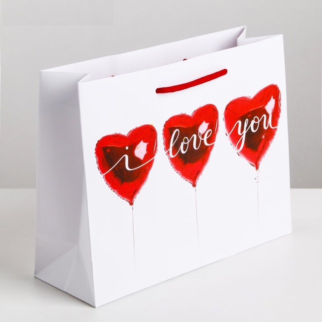 Подарочный пакет Любовь повсюду - 18 х 23 см - Дарите Счастье