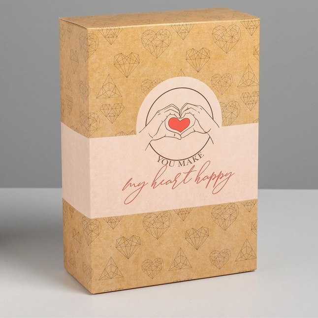 Складная коробка С любовью - 16 х 23 см - Дарите Счастье