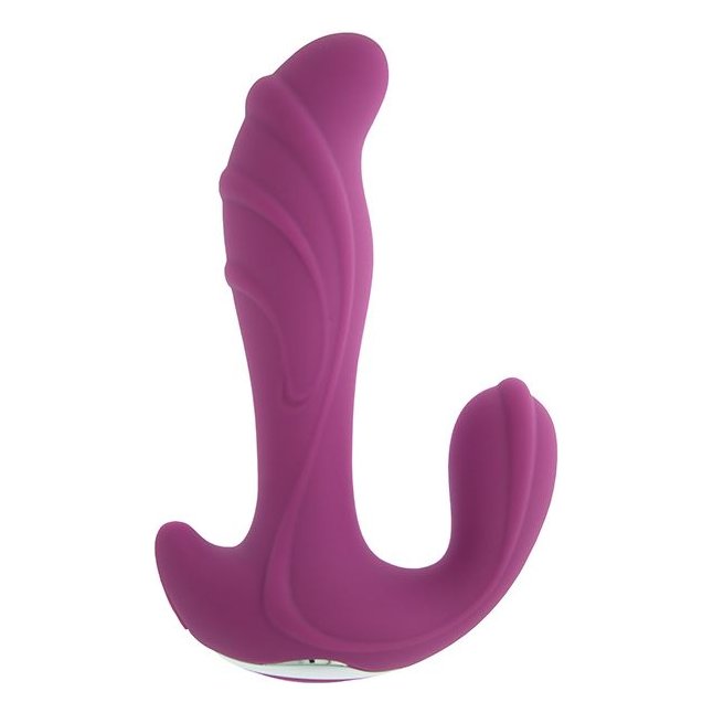 Фиолетовый вибратор с клиторальной стимуляцией N5 RECHARGEABLE DUO VIBRATOR - Naghi by Tonga