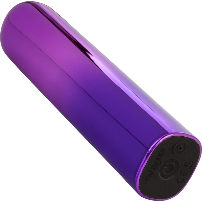 Фиолетовый гладкий мини-вибромассажер Glam Vibe - 9 см. Фотография 3.