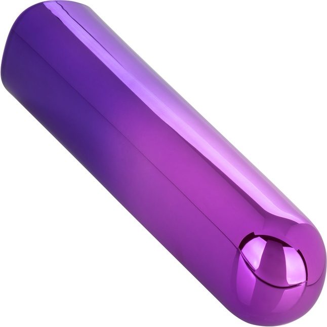 Фиолетовый гладкий мини-вибромассажер Glam Vibe - 9 см. Фотография 4.