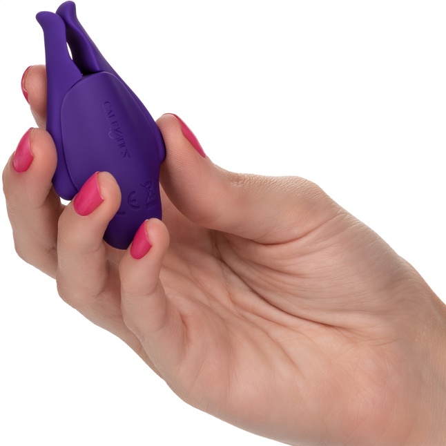 Фиолетовые виброзажимы для сосков Nipple Play Rechargeable Nipplettes - Nipple Play. Фотография 2.